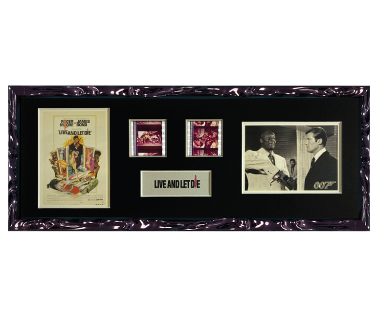 Live and Let Die Trading Card & Film Cell Display | 2 Cell 2 Card Display
