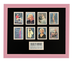 Marilyn Monroe 8 Trading Card Display | Framed in Blush Pink