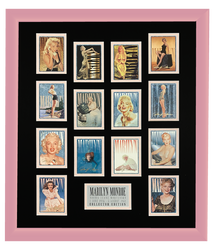 Marilyn Monroe 14 Trading Card Display | Framed in Blush Pink