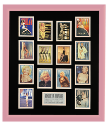 Marilyn Monroe 14 Trading Card Display | Framed in Blush Pink