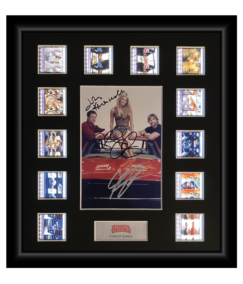 Dukes of Hazzard | Autographed 12 Cell Film Display