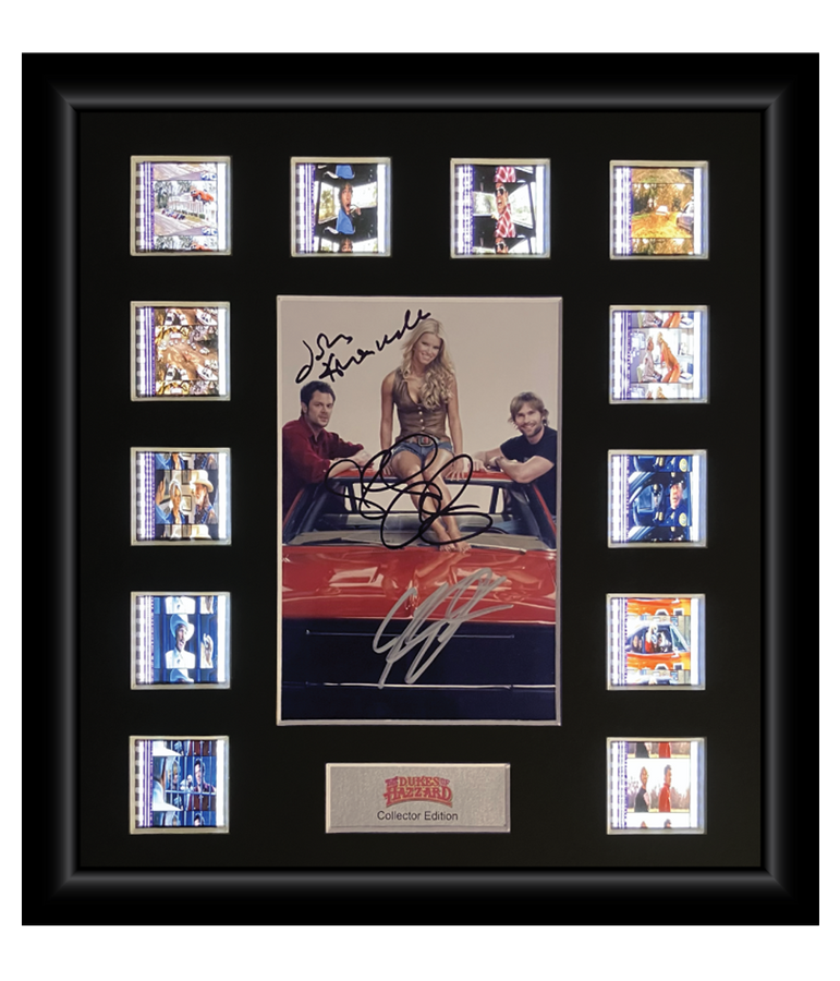 Dukes of Hazzard | Autographed 12 Cell Film Display