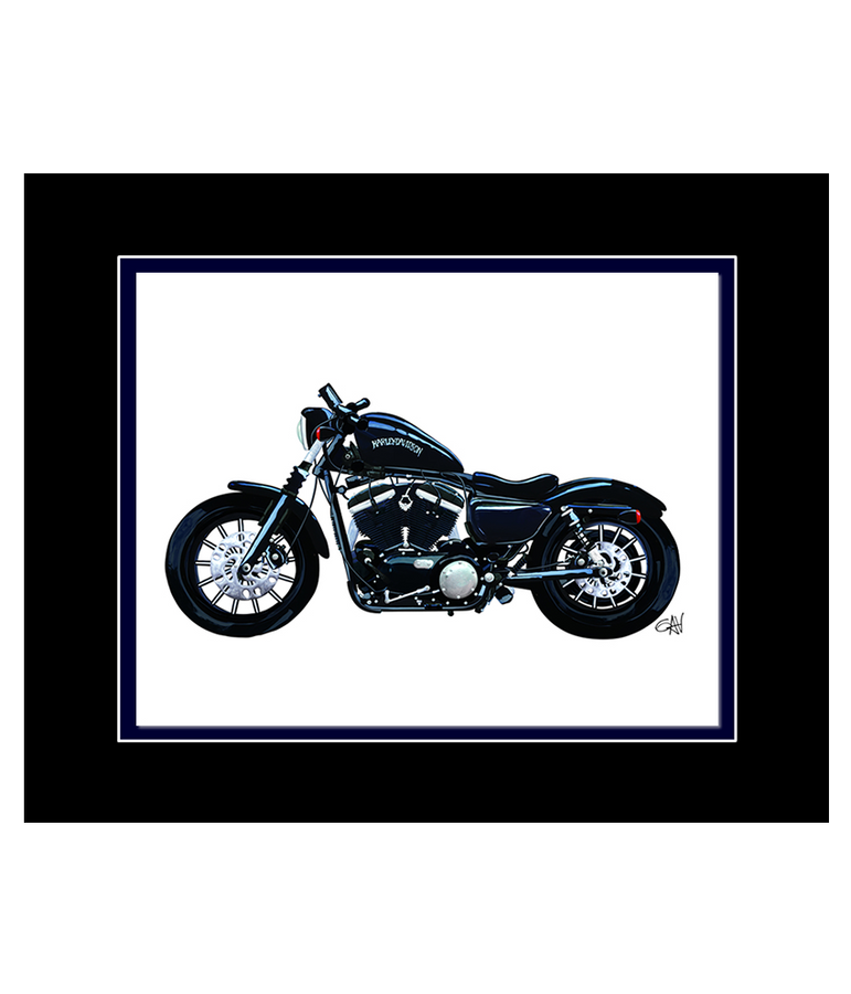 Harley Sportster Black Modern Motorcycle | 8x10 Art Photo by Gav Barbey