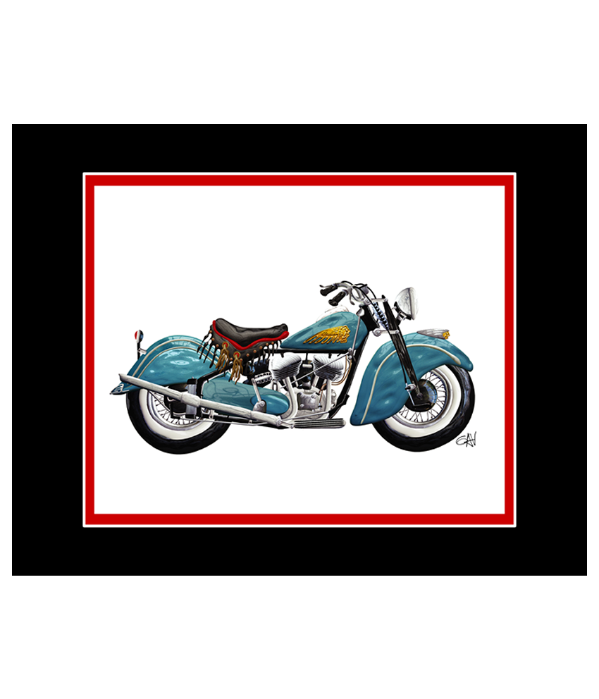 Indian Scout Classic Motorcycle | 8x10 Art Photo by Gav Barbey