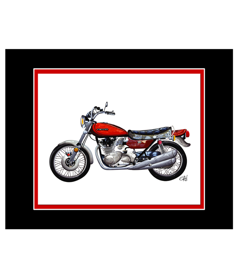 Kawasaki Classic Motorcycle | 8x10 Art Photo by Gav Barbey