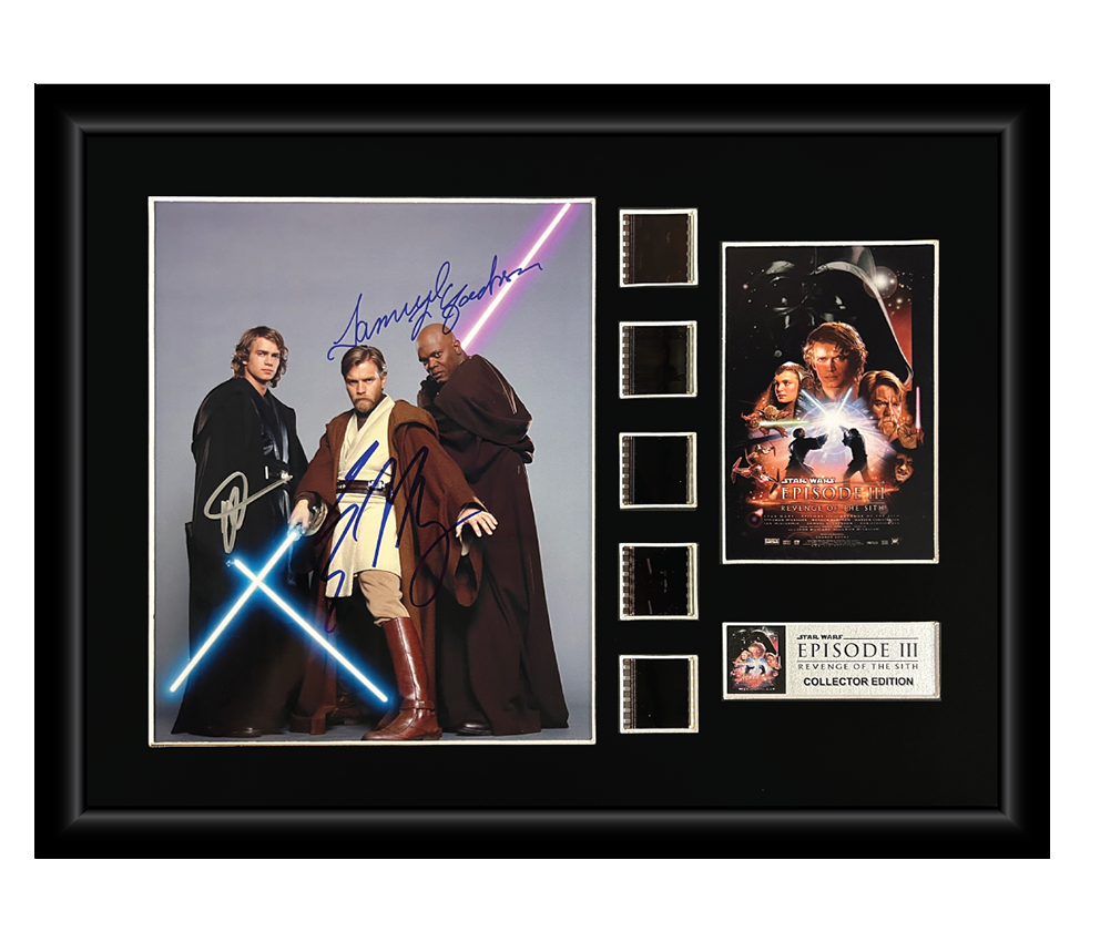 Revenge of the Sith (2005) | Cast x3 | Autographed Film Cell Display