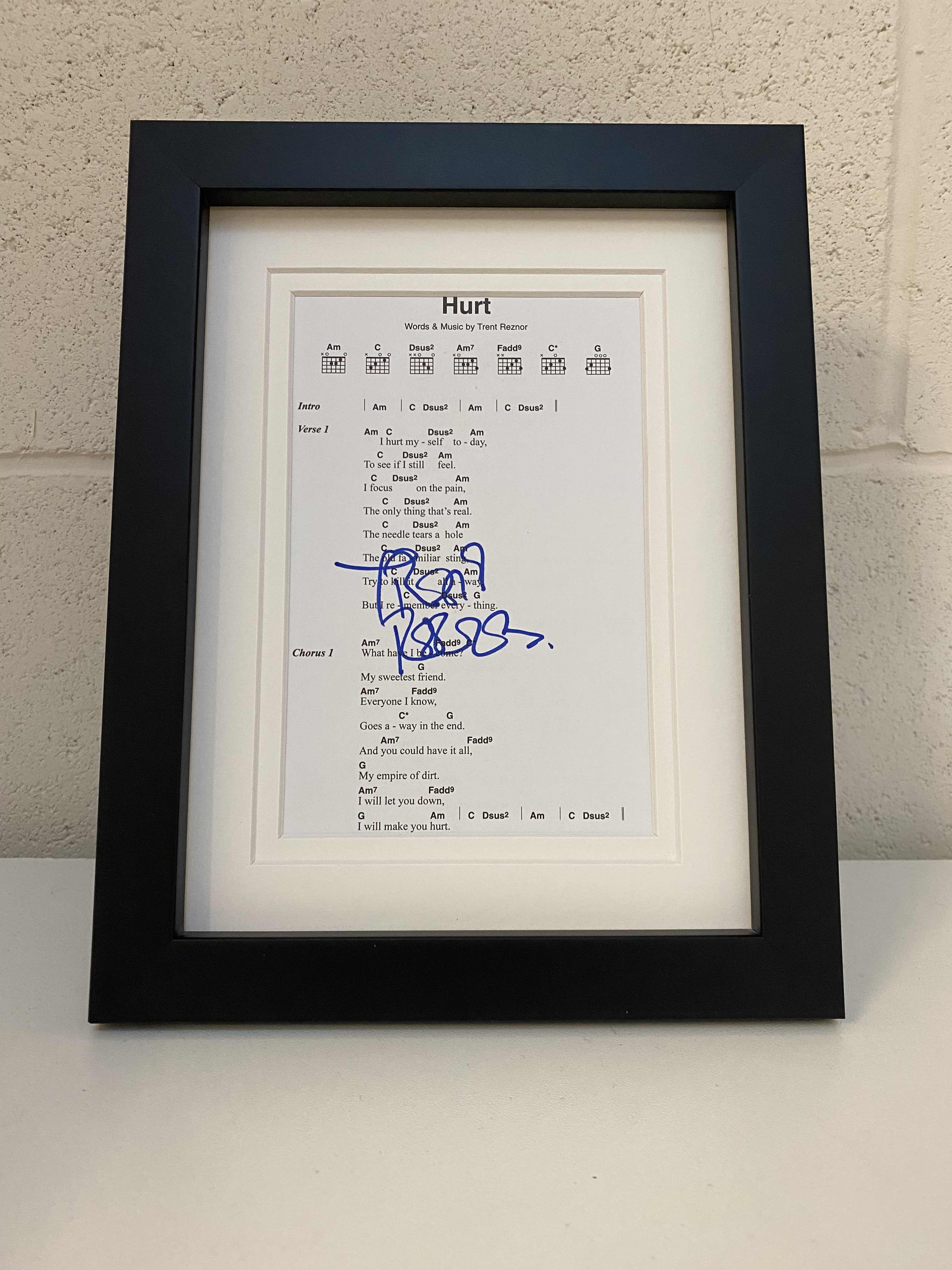 Trent Reznor | Nine Inch Nails | Autographed Lyric/Chord Sheet | Framed