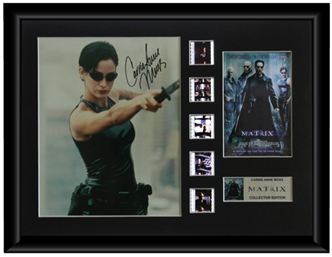 Matrix (Carrie-Anne Moss) Autographed Film Cell Display