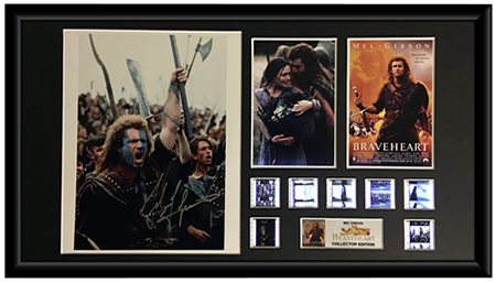 Braveheart (1995) - Autographed Mel Gibson Film Cell Display