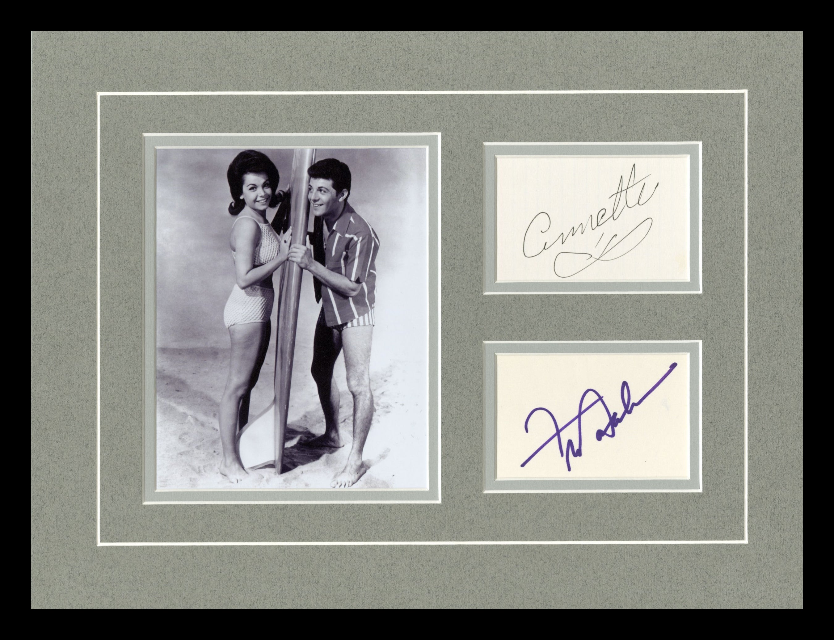 Annette & Frankie Autographed Display