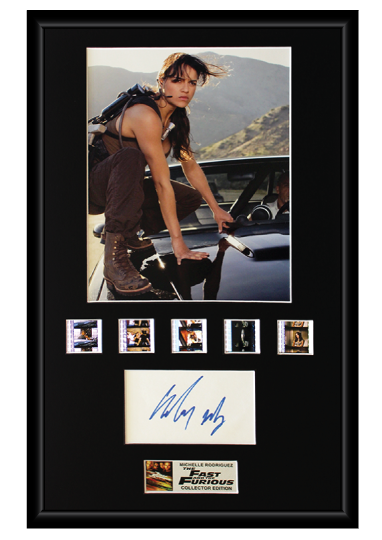 Michelle Rodriguez - Fast and the Furious (2001) Autographed Film Cell Display