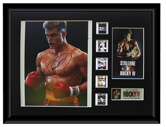 Rocky IV (1985) - Dolph Lundgren Autographed Film Cell Display