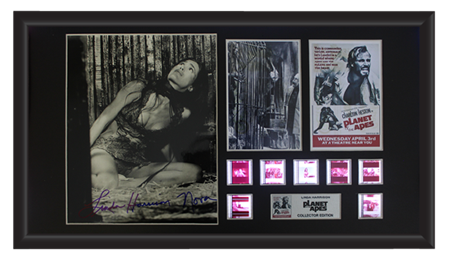 Planet of the Apes Autographed Film Cell Display (Linda Harrison)