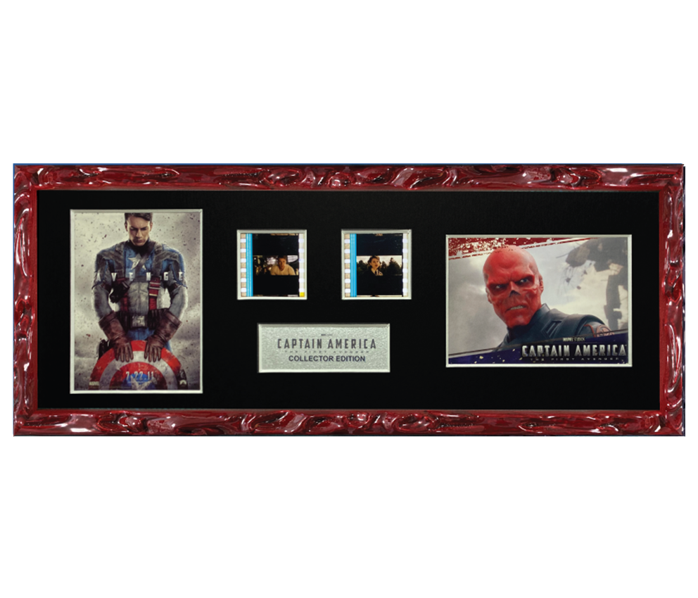 Captain America Trading Card & Film Cell Display | 2 Cell 2 Card Display