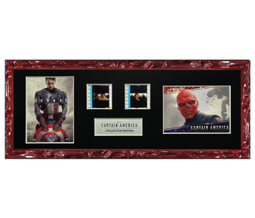 Captain America Trading Card & Film Cell Display | 2 Cell 2 Card Display