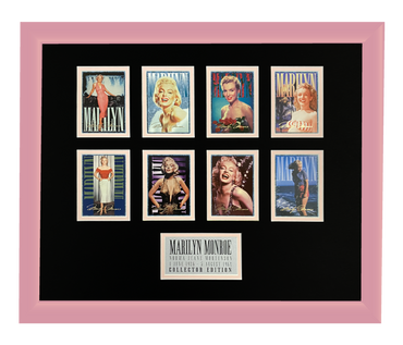 Marilyn Monroe 8 Trading Card Display | Framed in Blush Pink
