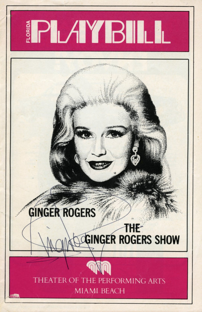 Ginger Rogers - Autographed Playbill