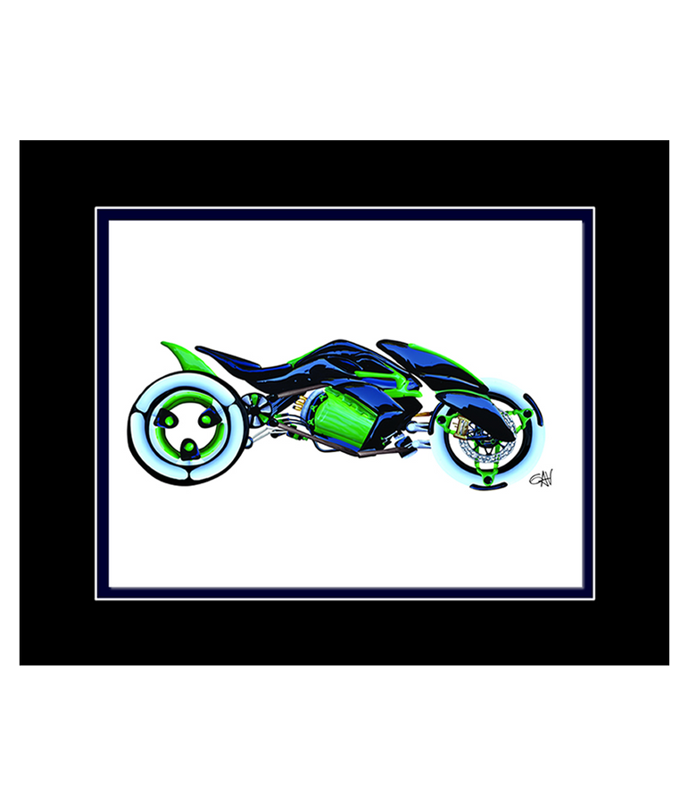 Kawasaki J Concept Modern Motorcycle | 8x10 Art Photo by Gav Barbey
