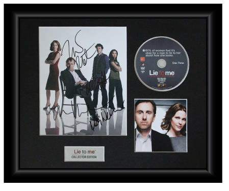 Lie to Me Cast Autographed TV DVD Display