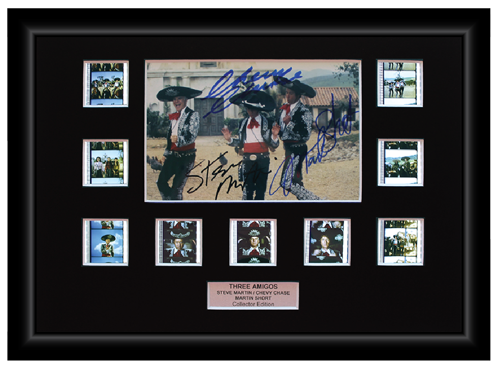 Three Amigos (1986) - 9 Cell Autographed Display