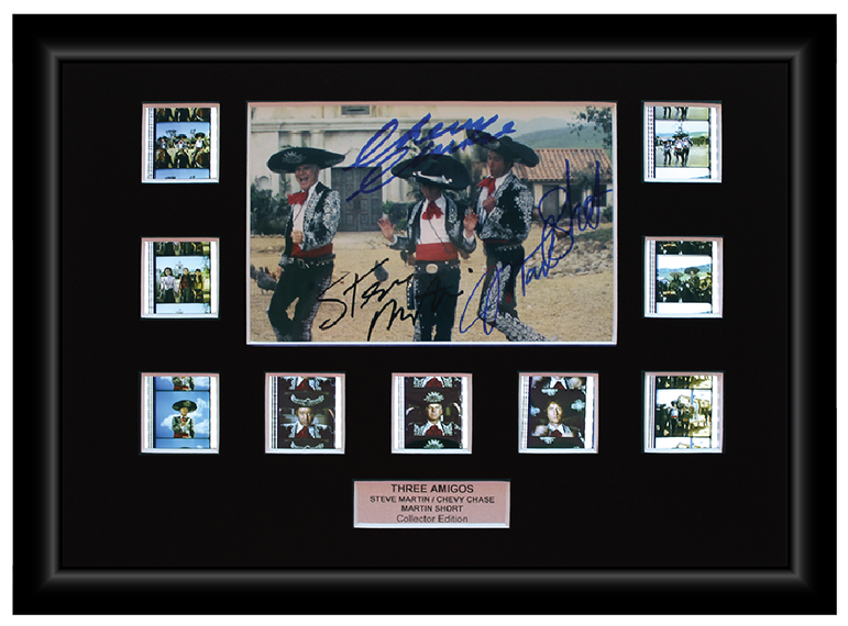 Three Amigos (1986) - 9 Cell Autographed Display