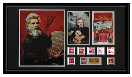 The Ten Commandments - Autographed Film Cell Display (Charlton Heston)