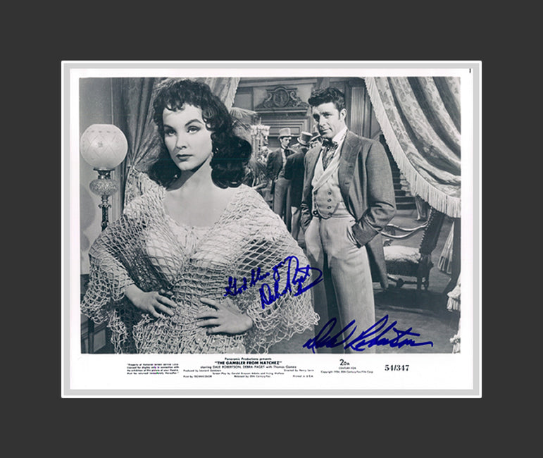 Debra Paget & Dale Robertson Autograph - The Gambler From Nachez (1954)