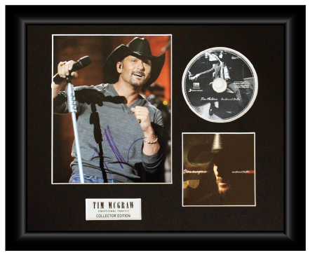 Tim McGraw Autographed Music CD Display (2)