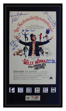 Willy Wonka & The Chocolate Factory (Cast) Autographed Film Cell Display (2)
