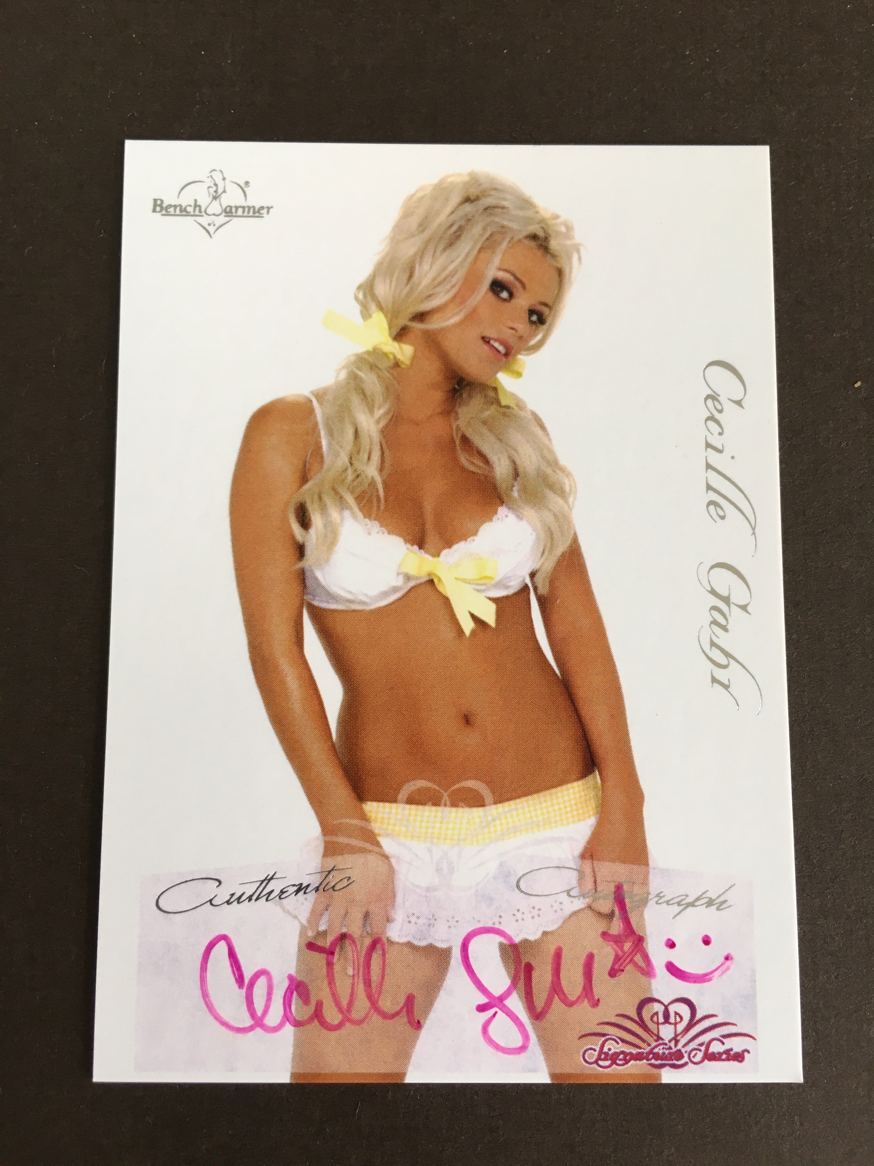 Cecille Gahr - Autographed Benchwarmer Trading Card (1)