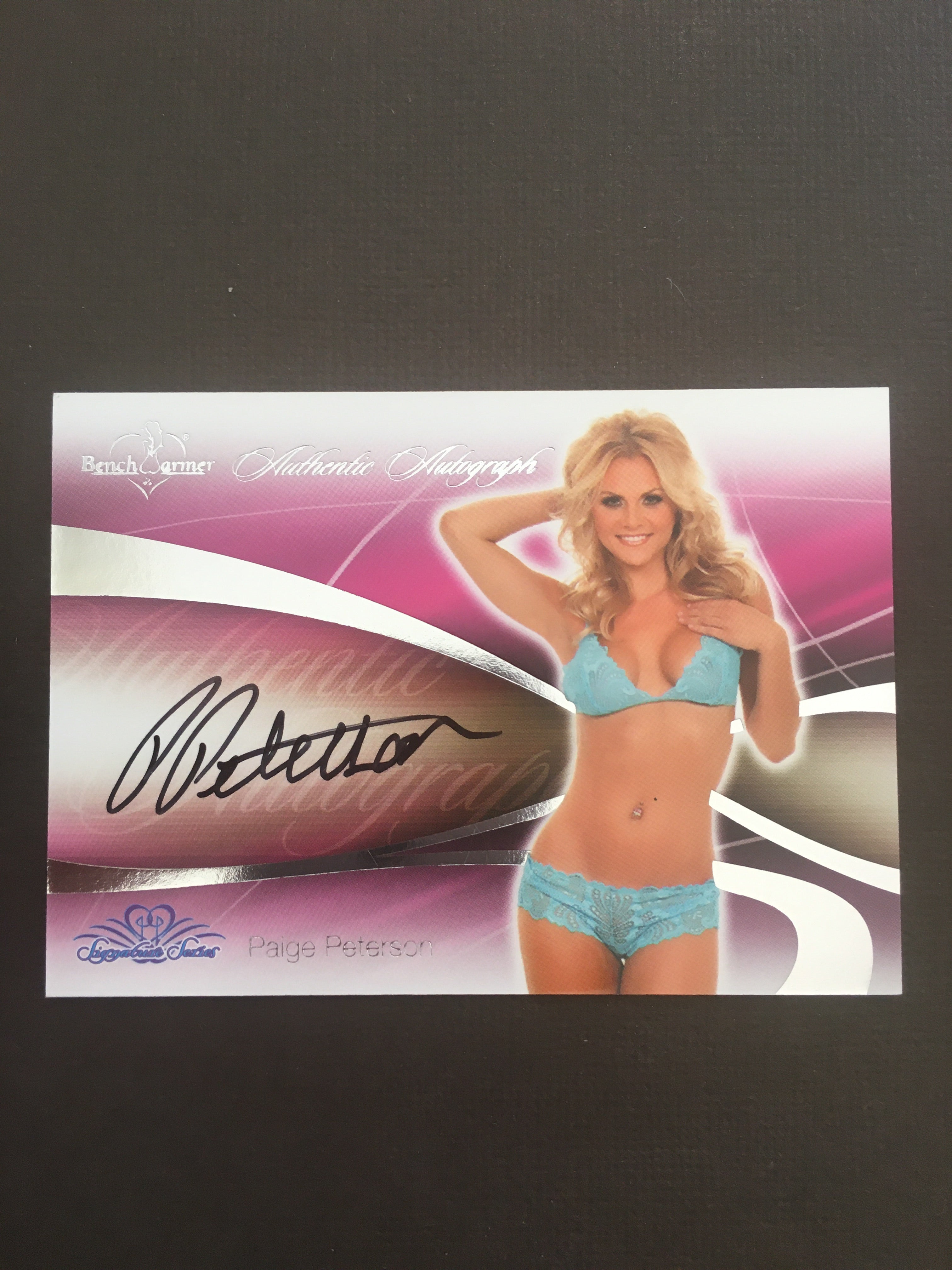 Paige Peterson - Autographed Benchwarmer Trading Card (3)