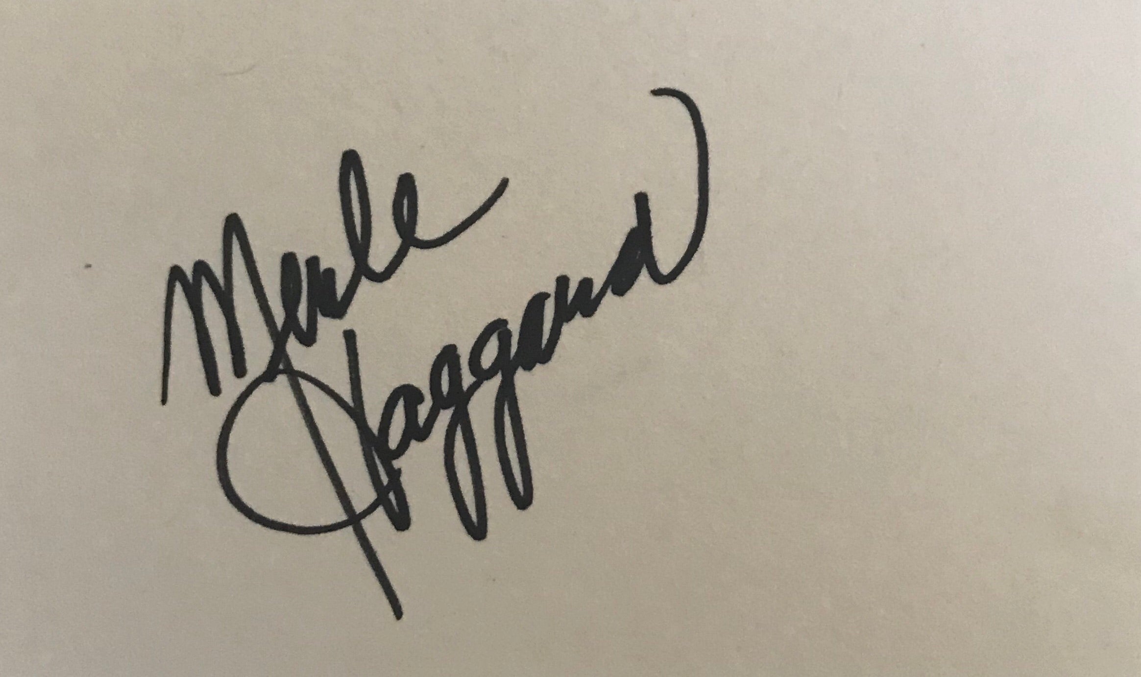 Merle Haggard (1937-2016) - Country Singer - Autographed Card