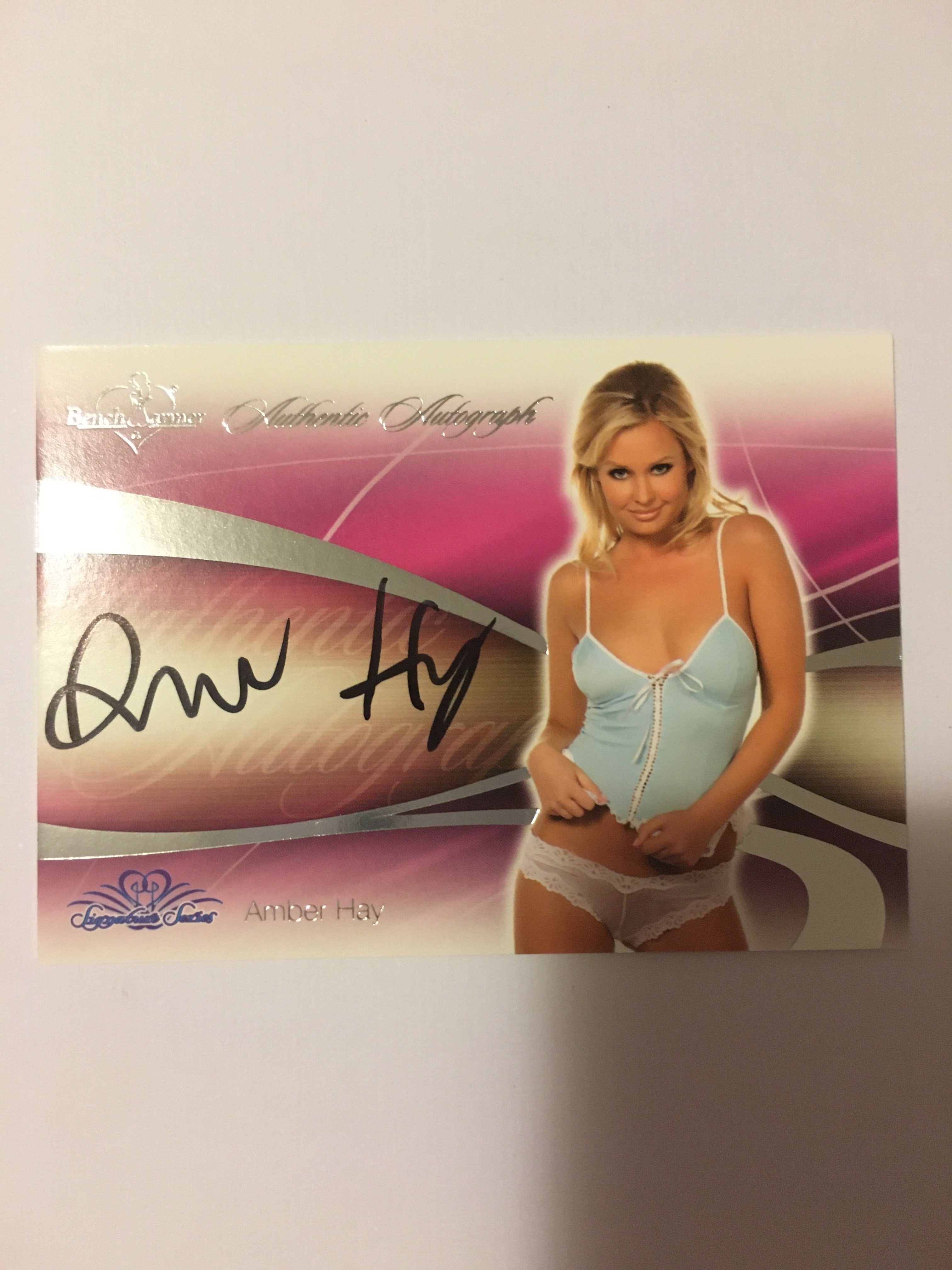 Amber Hay - Autographed Benchwarmer Trading Card (1)