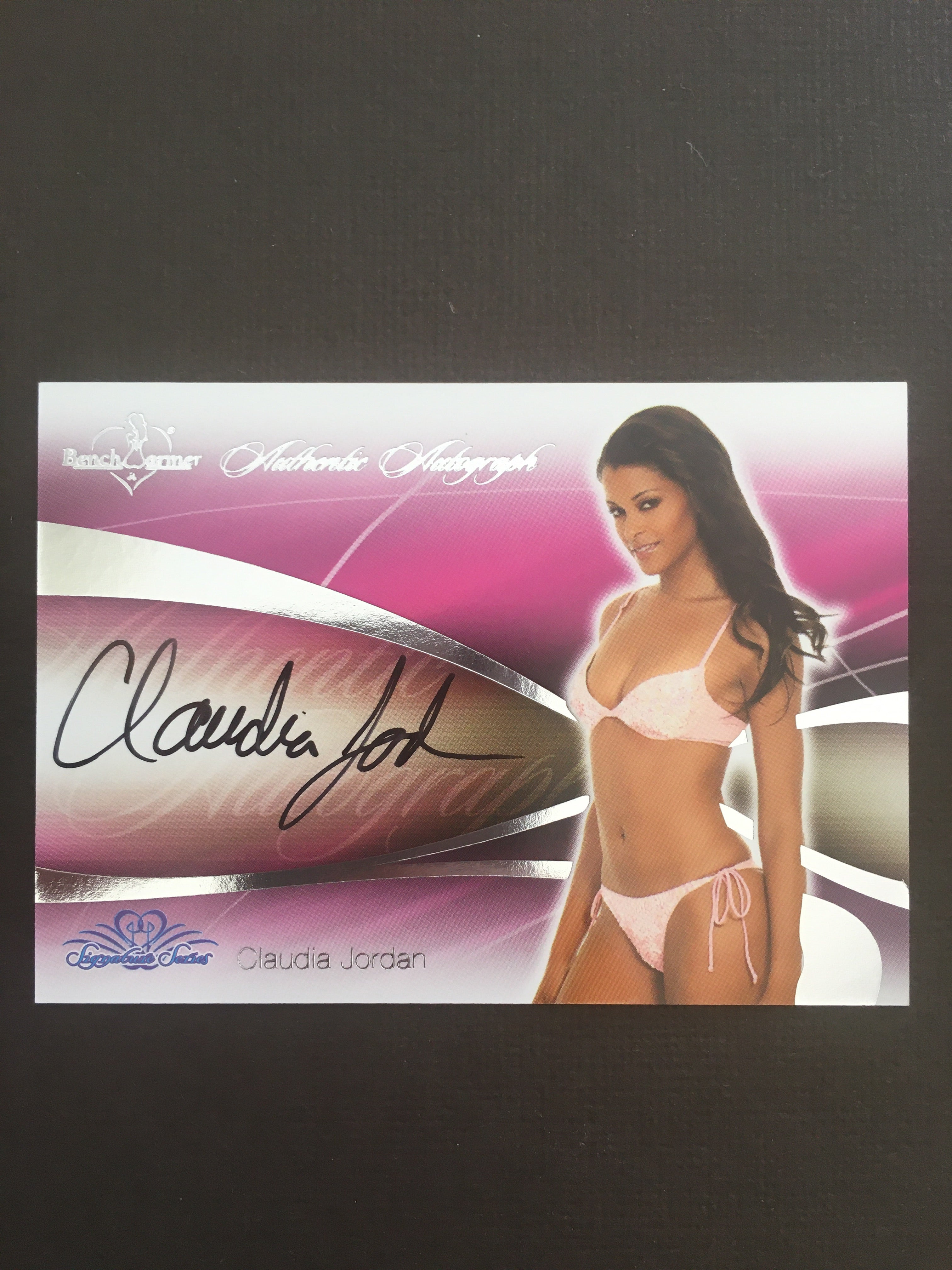 Claudia Jordan - Autographed Benchwarmer Trading Card (1)