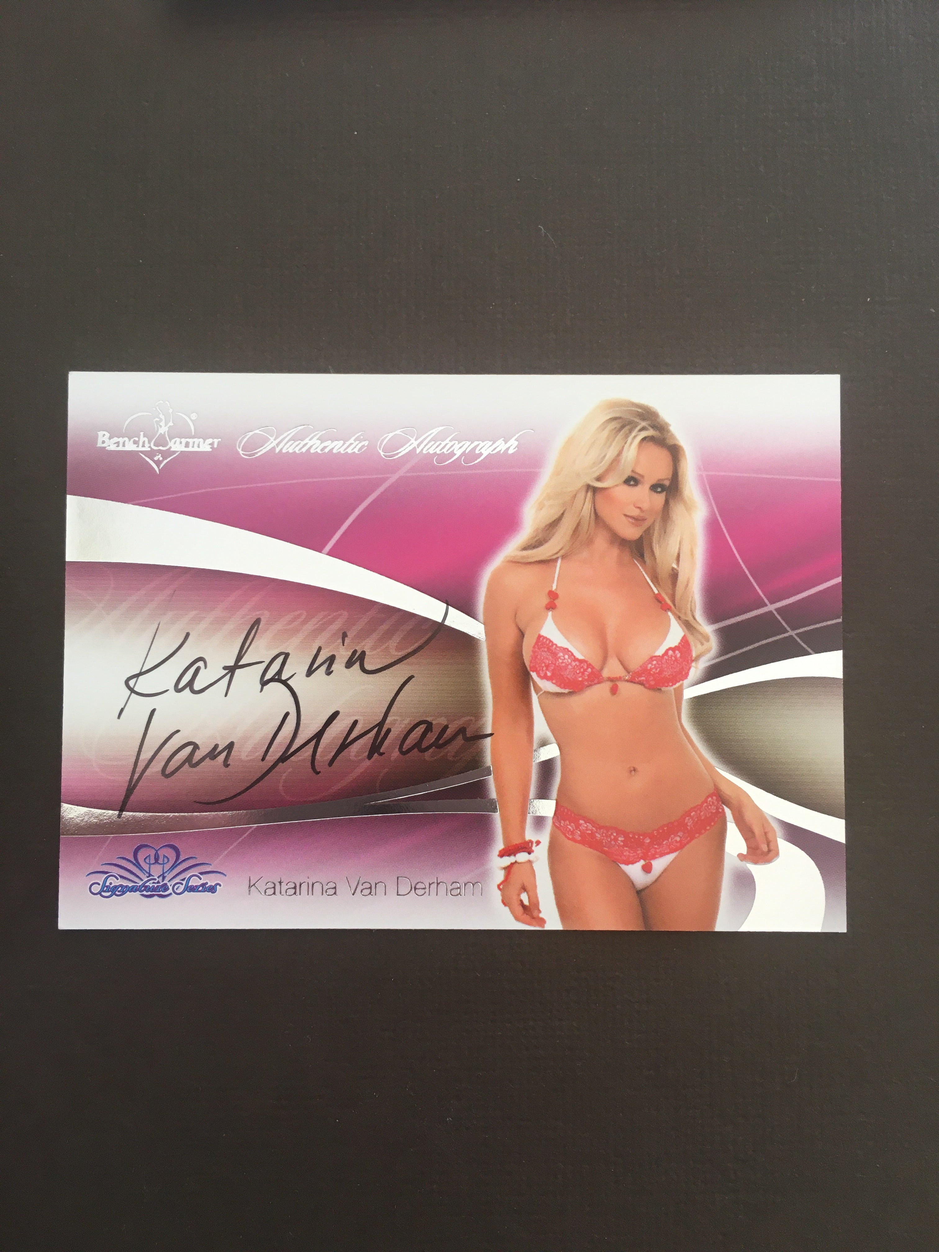 Katarina Van Derham - Autographed Benchwarmer Trading Card (2)
