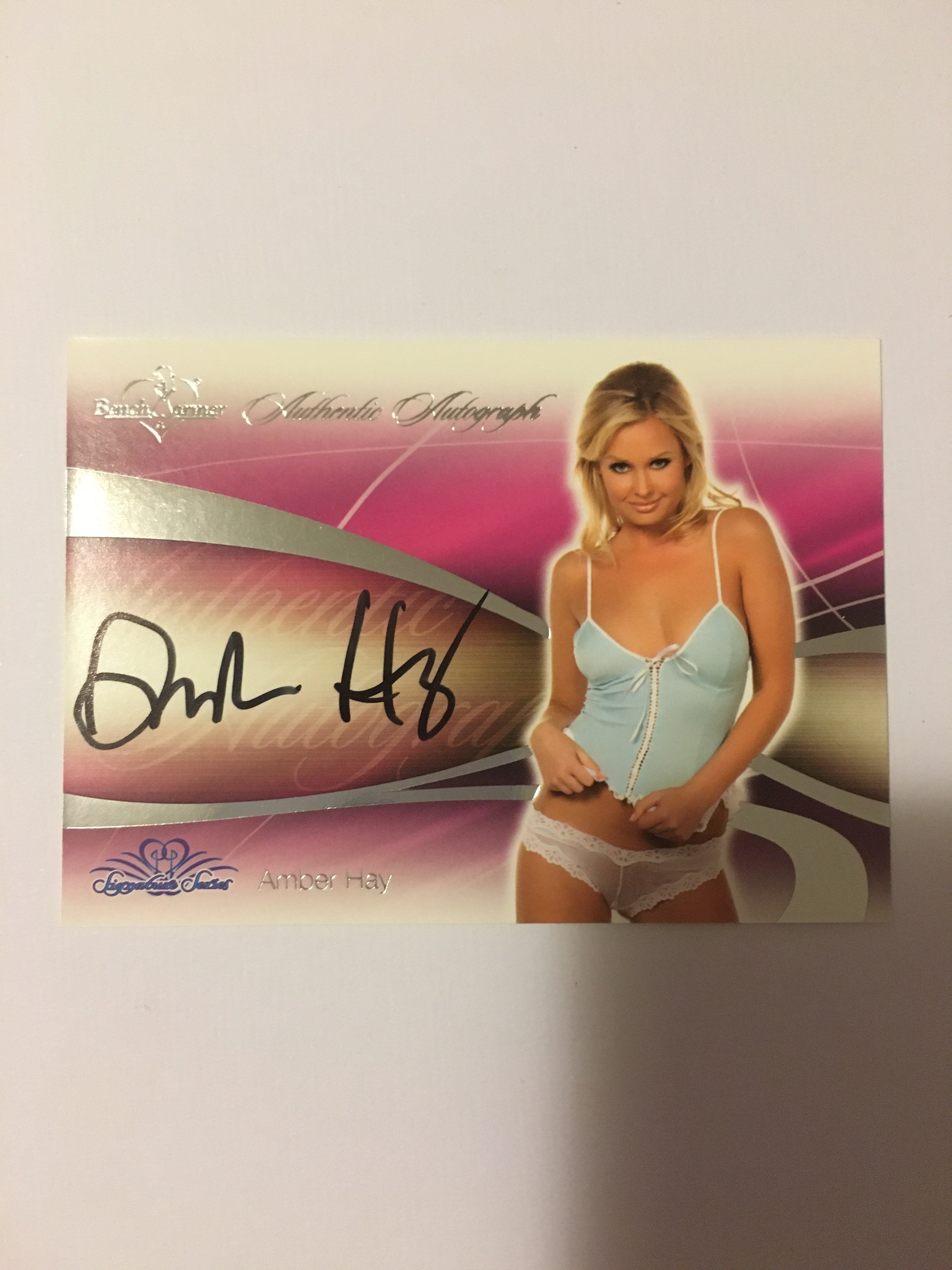 Amber Hay - Autographed Benchwarmer Trading Card (2)