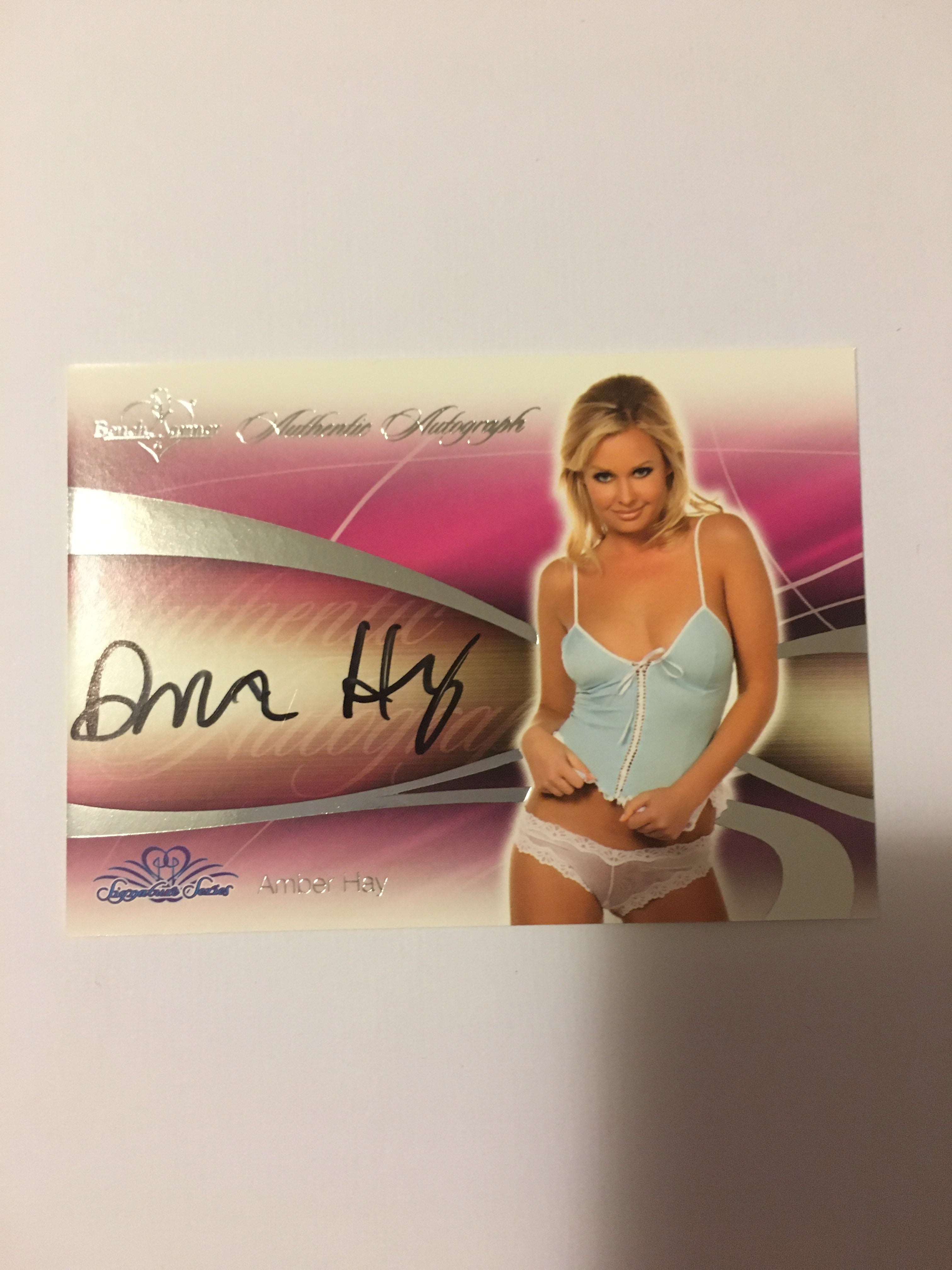 Amber Hay - Autographed Benchwarmer Trading Card (3)