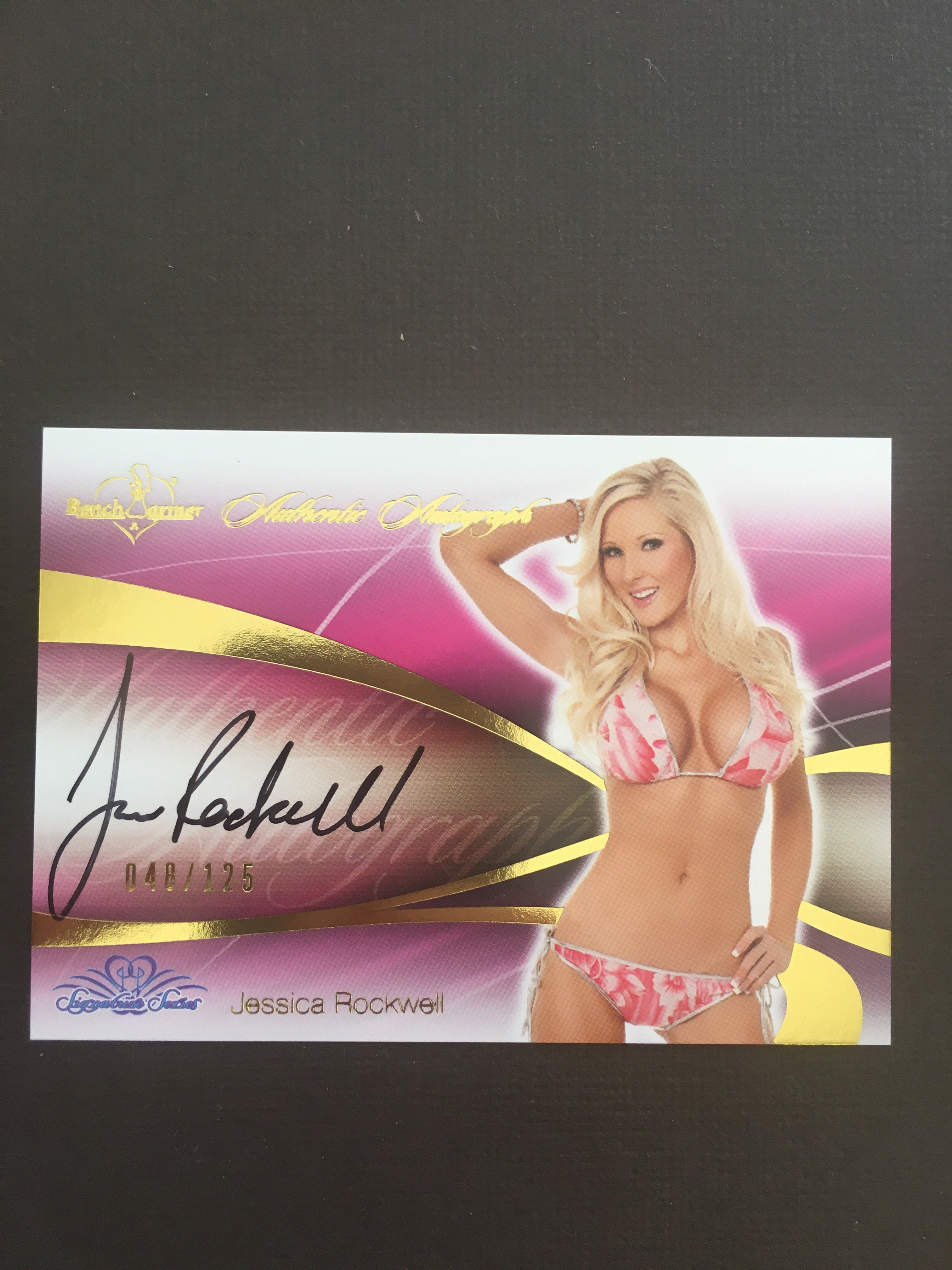 Jessica Rockwell - Autographed Benchwarmer Trading Card (1)