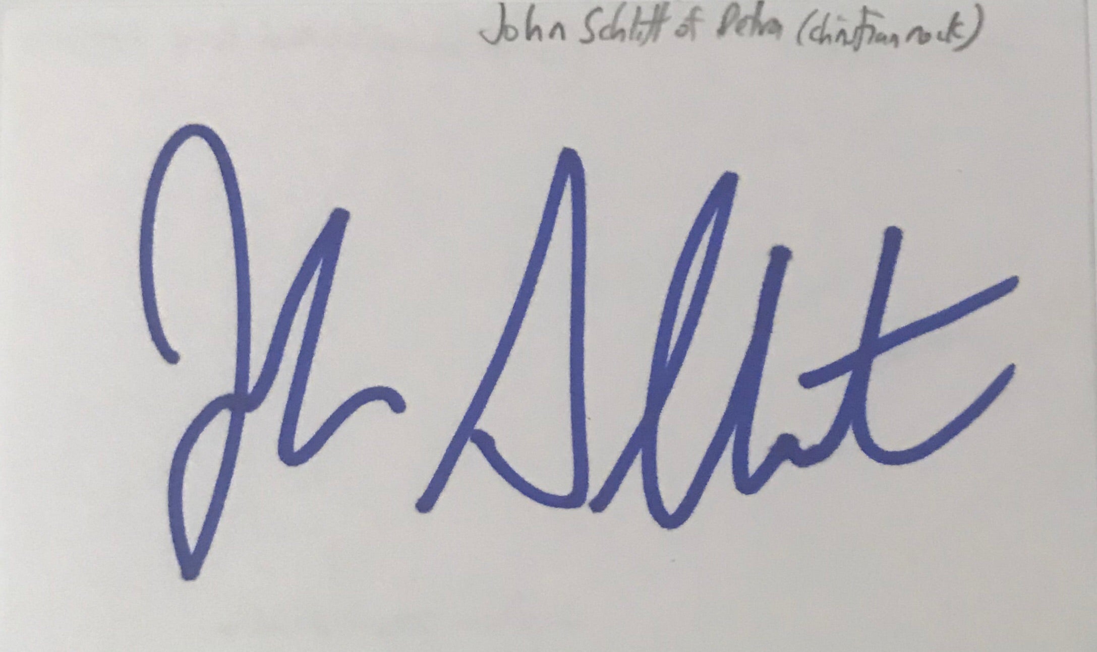 John Schlitt - Petra - Autographed Card