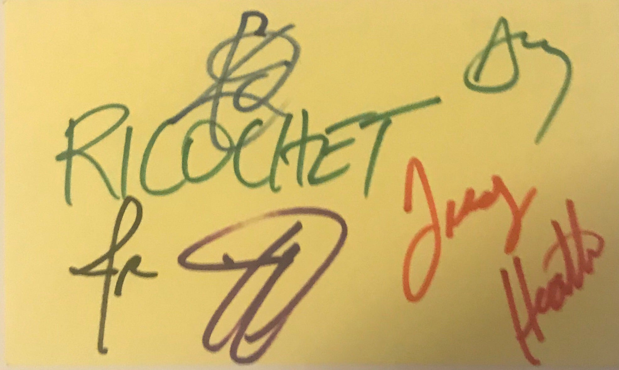 Ricochet - Country Music Band - Autographed Card