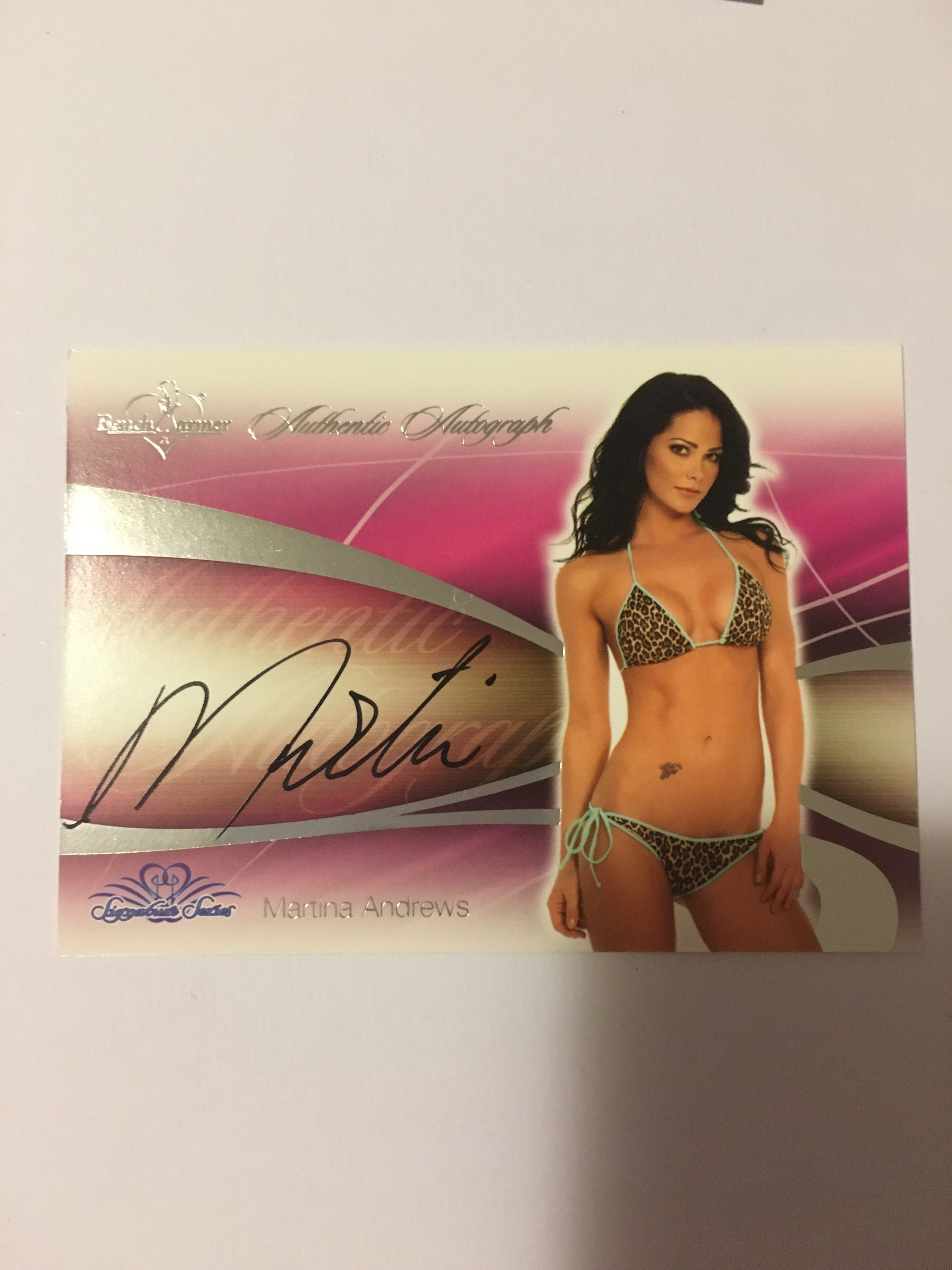 Martina Andrews - Autographed Benchwarmer Trading Card (2)