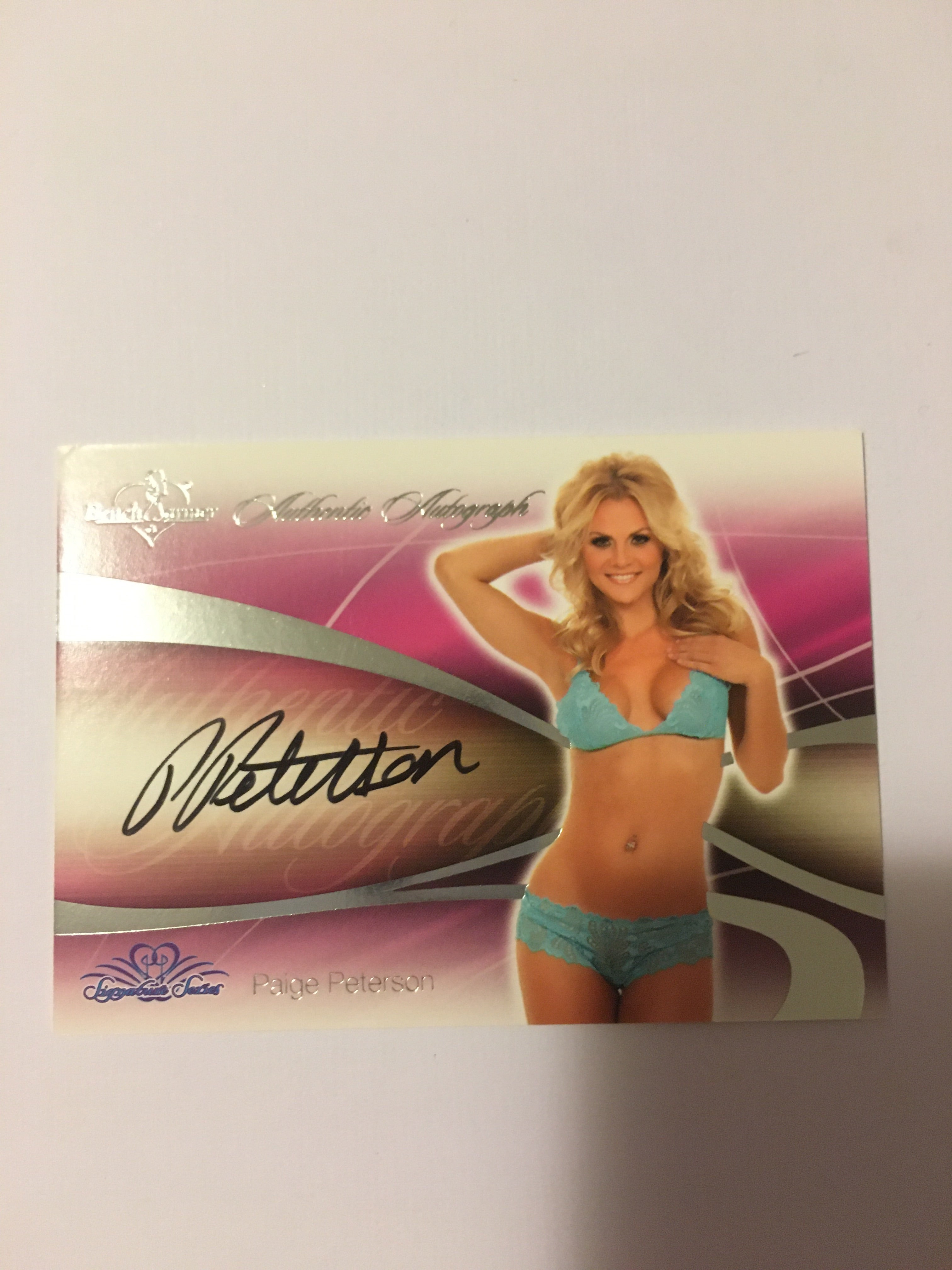 Paige Peterson - Autographed Benchwarmer Trading Card (1)
