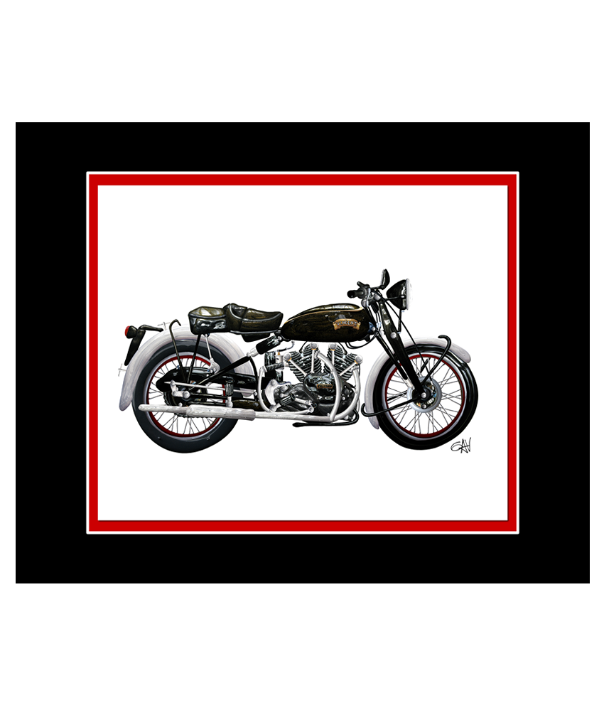 Vincent Classic Motorcycle | 8x10 Art Photo by Gav Barbey